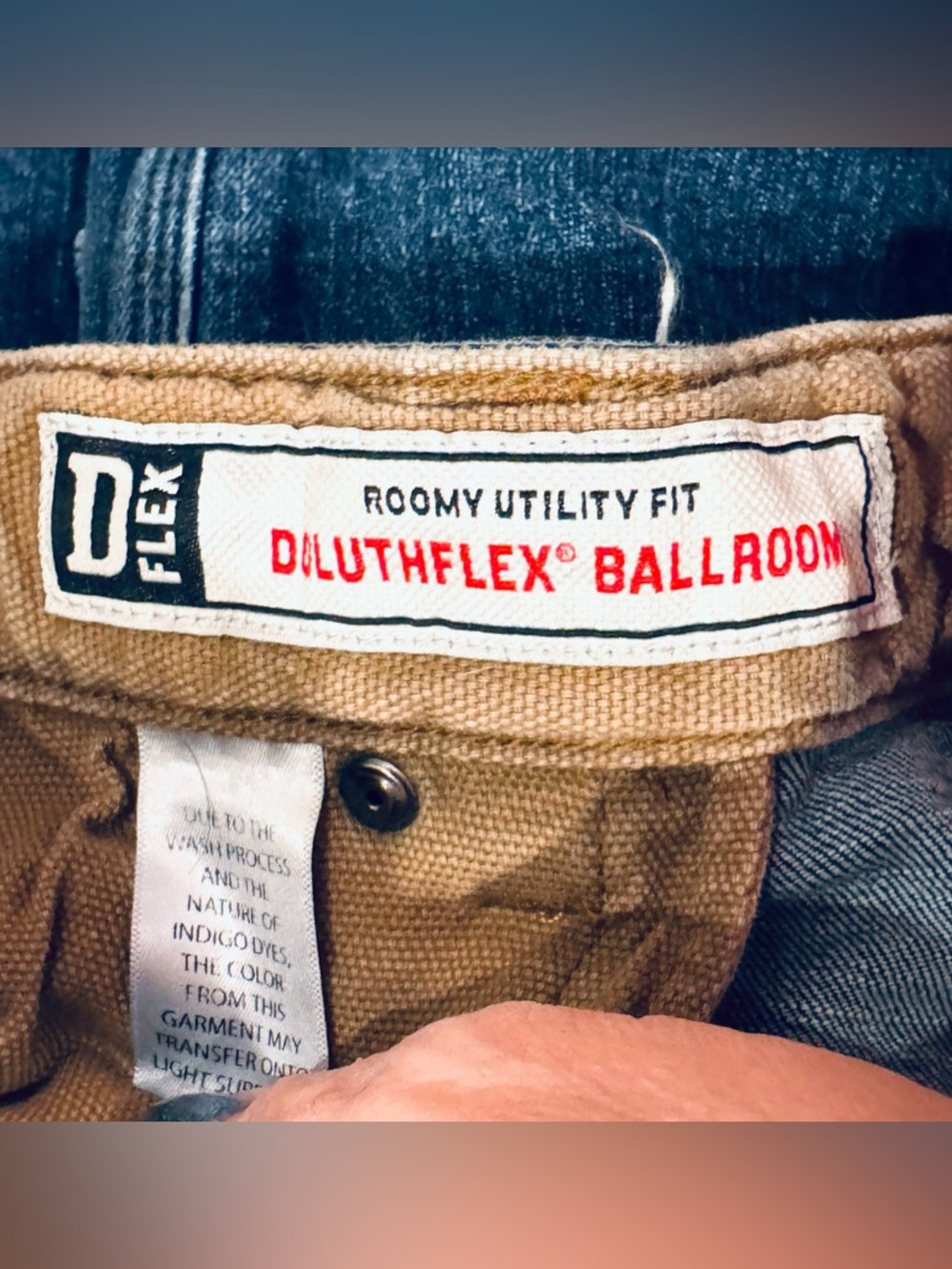 Duluth Trading Co Men's Straight Blue Denim Jeans W/Flex Fit Ballroom 40X32 X 2 - Picture 3 of 7